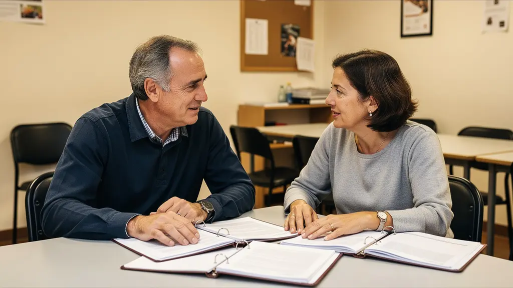 Réunion de copropriétaires autour d'une table discutant des charges de gaz